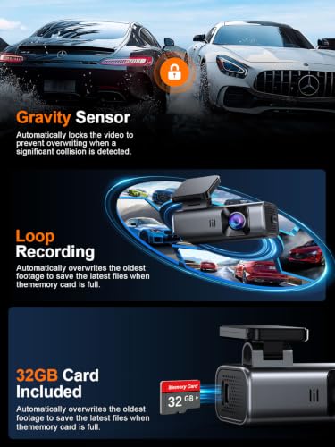galphi 4K Dash Cam Front, 5GHz WiFi, 32GB Card Included, Mini - Product Imagery