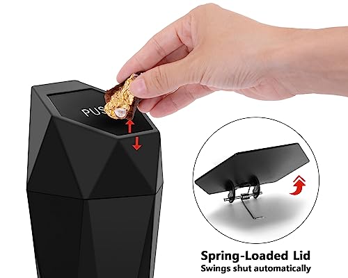 Ginsco Car Trash Can Cup Holder, Mini Car Trash Can with Lid, - Product Imagery