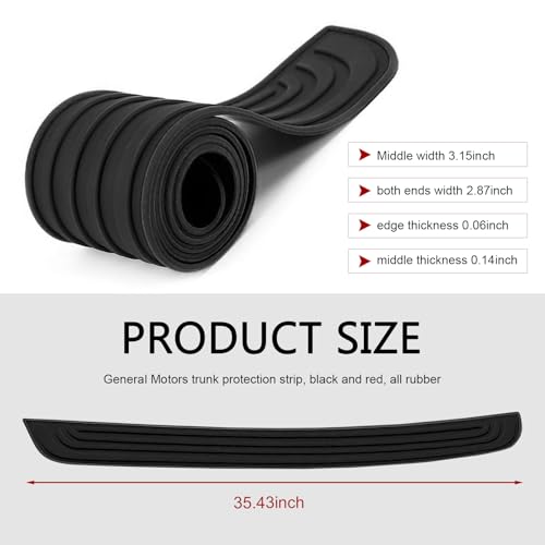 Car Rear Bumper Protector, 35" x 3.15" Rear Bumper Protector, - Product Imagery