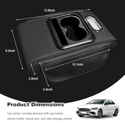 Car Center Console Armrest Pillow, Multifunctional Armrest Box - Product Imagery