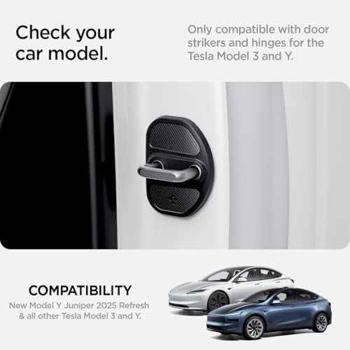Spigen Door Striker and Hinge Door Cover for All Tesla Model Y - Product Imagery