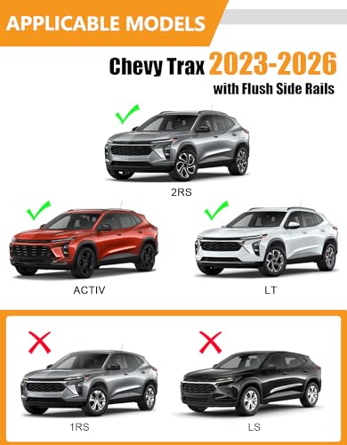 KINGGERI 300lbs Roof Rack Cross Bars for Chevrolet Chevy Trax - Product Imagery