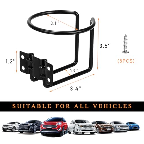 Povtii Boat Ring Cup Holder, Wall & Rail Mounted Stainless Steel - Product Imagery
