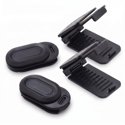 4 Pack Seat Belt Clips, Black Shoulder Strap Position Adjusters - Product Imagery