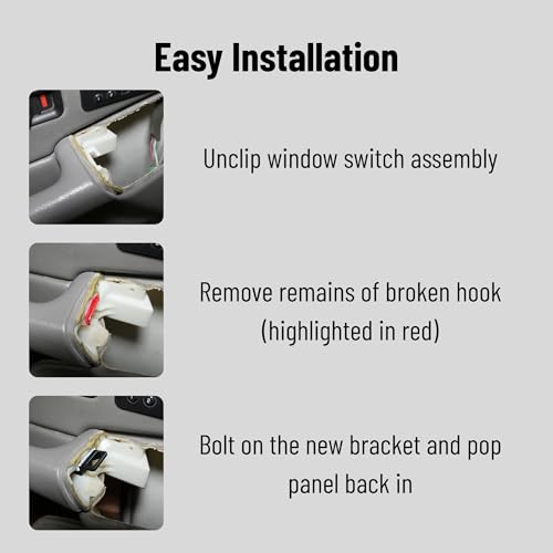 2Pcs Car Door Arm Rest Switch Panel Clip Repair Kit, Compatible - Product Imagery