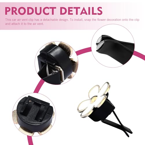 6 PCS Small Daisy Air Conditioning Vent Ornament, Creative Small - Product Imagery