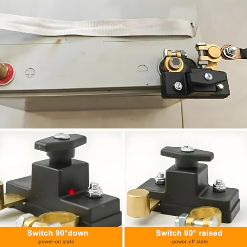Battery Disconnect Switch, 12V/24V Heavy Duty Power Cut Off - Product Imagery