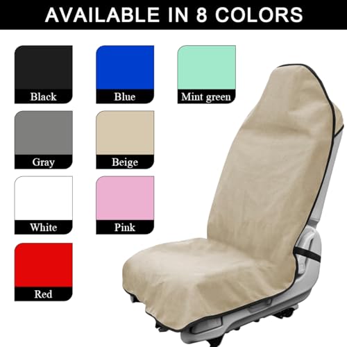 DXNQ 2PCS Car Towel Seat Cover, Waterproof Sweating Non-Slip - Product Imagery