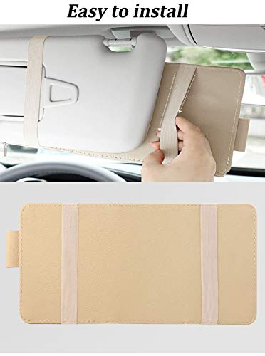 Car Sun Visor Organizer, Auto Car Interior Leather Accessories - Product Imagery