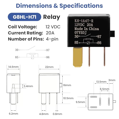 G8HL-H71 Automotive Relay for Honda, 39794-SDA-A03 39794-SDA-A05 - Product Imagery