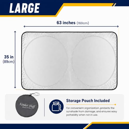 Windshield Sun Shade - Certified 99.87% UVB & 99.02% UVA - Product Imagery