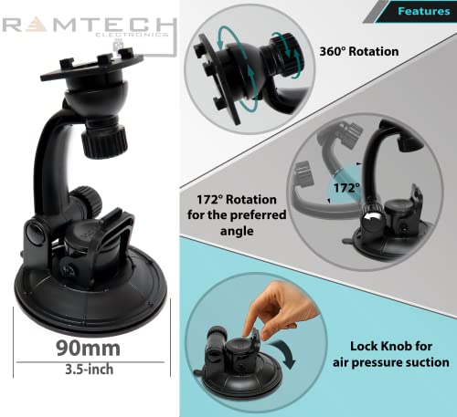 Ramtech Car Truck Windshield Suction Cup Holder for Rand McNally - Product Imagery