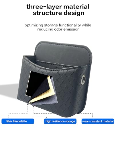 Self-Adhesive Car Seat Side Pocket Organizer with Cable Port - - Product Imagery