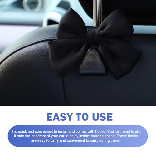 2 PCS Car Seat Headrest Hook, Hanging Storage Hook for Wallet - Product Imagery