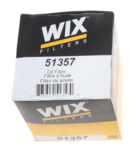 WIX 51357 Oil Filter Replacement, Built for Synthetic and High - Product Imagery