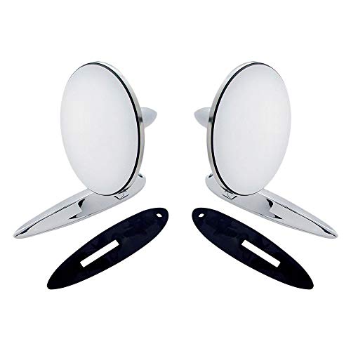 United Pacific 110745 Stainless Steel Exterior Mirror Bundle Set - Product Imagery
