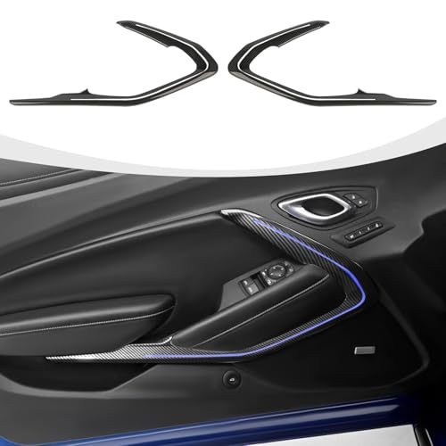 RAZPOY Carbon Fiber Inner Door Panel Trim Fit for Chevy Camaro - Product Imagery
