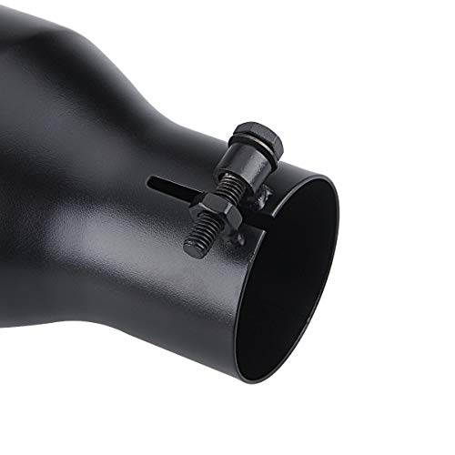 LCGP 2.5 Inch Inlet Exhaust Tip 2.5" x 4" x 12" Black Exhaust - Product Imagery