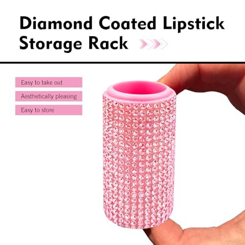 Bling Chapstick Holder for Car, Diamond Lip Balm Holder, Upright - Product Imagery