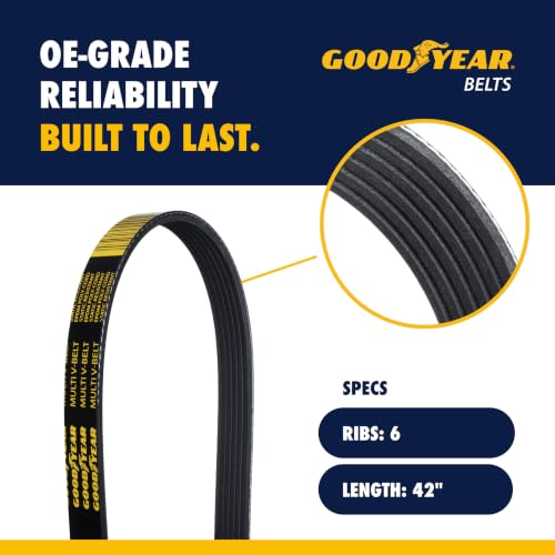 Goodyear Belts 1060420 Serpentine Belt, 6-Rib, 42" Length, Black - Product Imagery