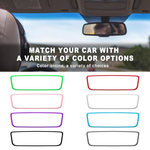 Wevdn Rear View Mirror Protector Frame, Silicone Car RearView - Product Imagery