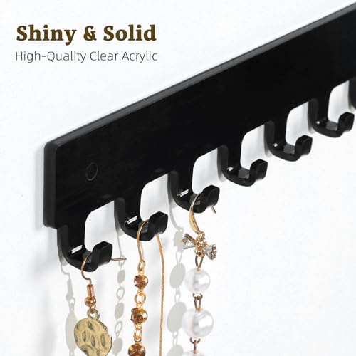 Acrylic Necklace Holder 4 Pack Wall Mounted Necklace Organizer - Product Imagery