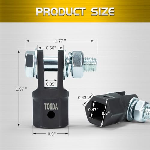 TONDA Scissor Jack Drill Adapter, 1/2 in Drive, 13/16 in Lug - Product Imagery