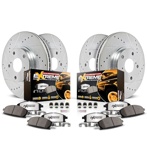 PowerStop Z36 Truck & Tow Brake Pad & Rotor Kit Front & Rear - Product Imagery