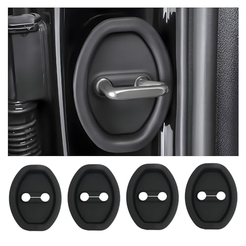 4PCS Upgrade Door Latch Lock Cover,Silicone Door Latch Guard Car - Product Imagery