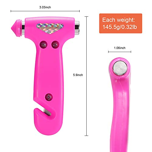 THINKWORK 3-in-1 Pink Car Safety Hammer Gift for Women, Family, - Product Imagery