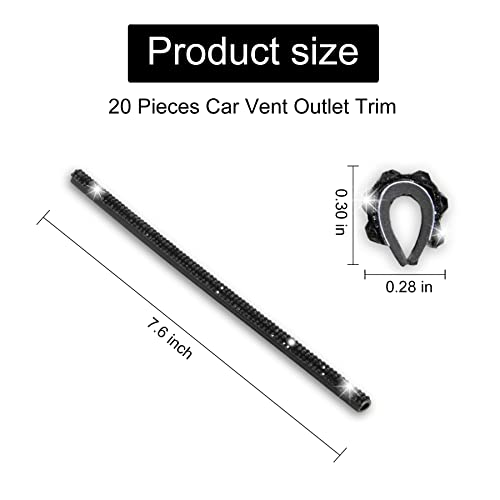 LivTee Bling Car Air Vent Outlet Moulding Trim, 10PCS Car Air - Product Imagery