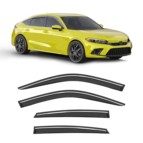 Window Visors Rain Guards for Honda Civic Hatchback 2022-2026 - Product Imagery