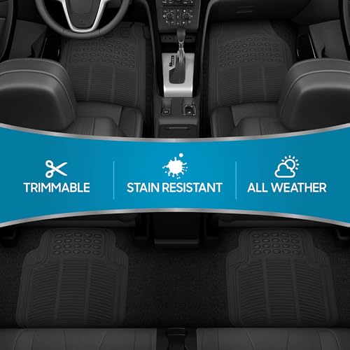BDK Floor Mats, 4-Piece All-Weather Car Mat with Universal Fit - Product Imagery