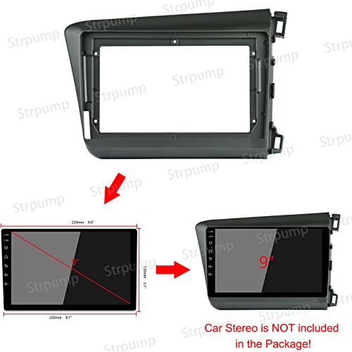 9'' Car Radio Stereo Dash Frame Fascia Bezel Panel Compatible - Product Imagery