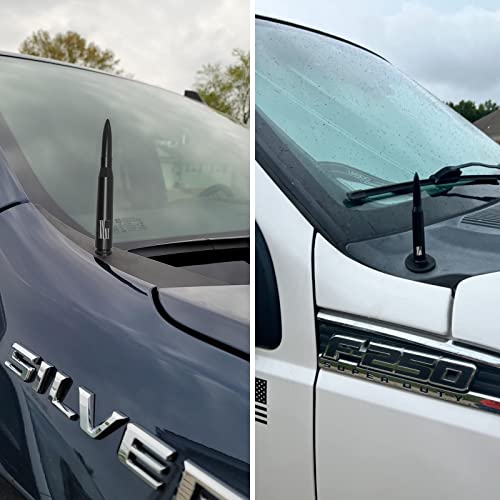 Car Truck Antenna with Tire Valve Caps American Flag Universal - Product Imagery