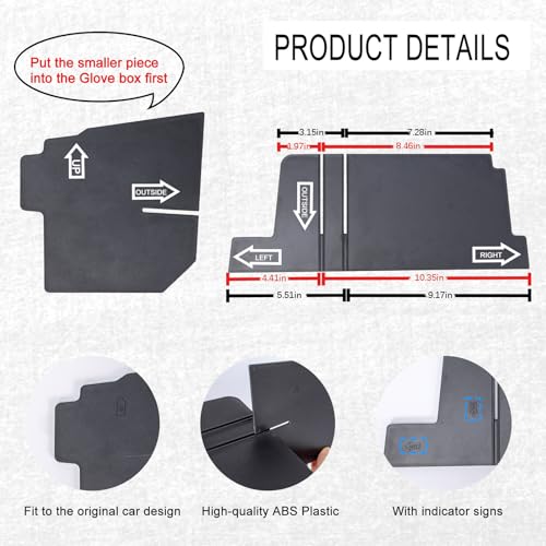 JDMCAR Glove Box Organizer Tray for 2025-2026 Toyota 4Runner - Product Imagery