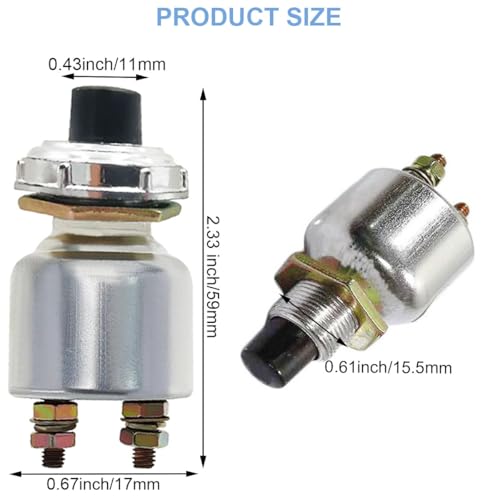 3 Pcs Car Start Switch Accessories Push Horn Button Starter - Product Imagery