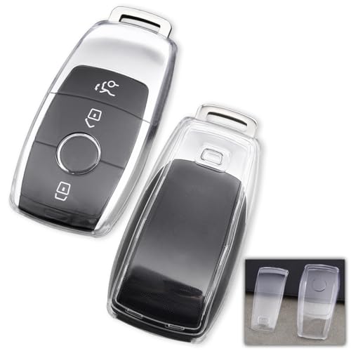 Compatible for Benz A B C E S GLC CLA CLE EQE Clear Car Key Fob - Product Imagery