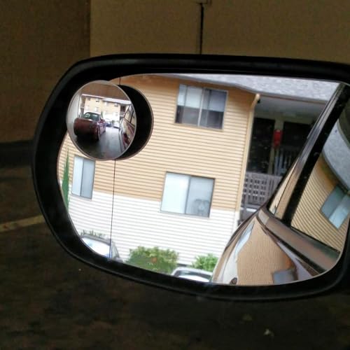 Ampper 2" Round Blind Spot Mirrors, Adjustabe HD Glass Convex - Product Imagery