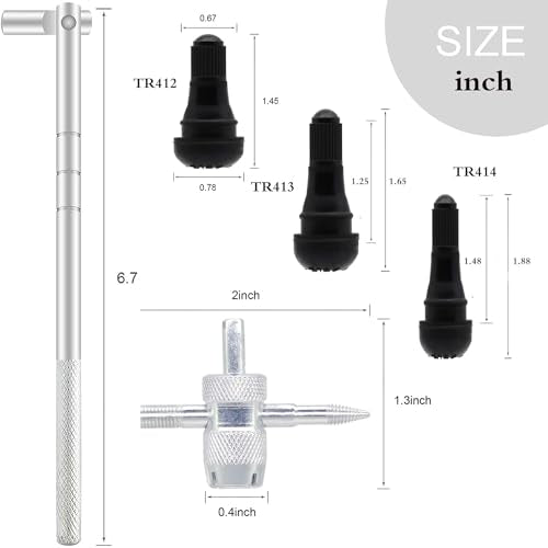 ZHSMS Valve Stem Puller Installer Tool, 5Pcs TR412, 5Pcs TR413, - Product Imagery