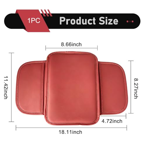 Car Center Console Cover, Scratch Resistant Leather Armrest - Product Imagery