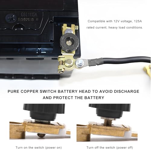 Sun Walker Top Post Battery Disconnect Switch, 12V/125A - Product Imagery