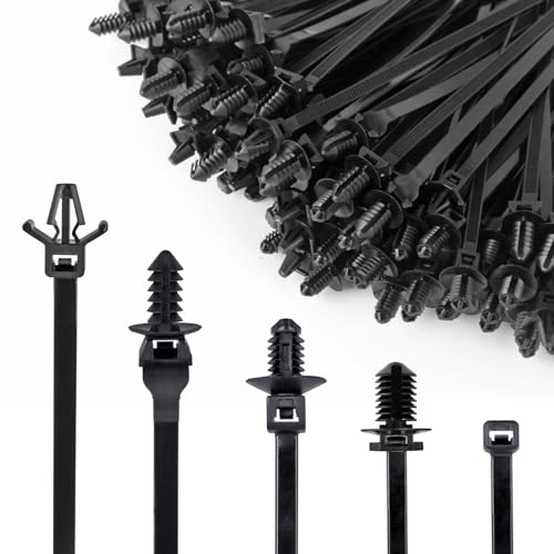 Xislet 160Pcs Nylon Universal Cable Tie Buckle Zip Tie Clips for - Product Imagery