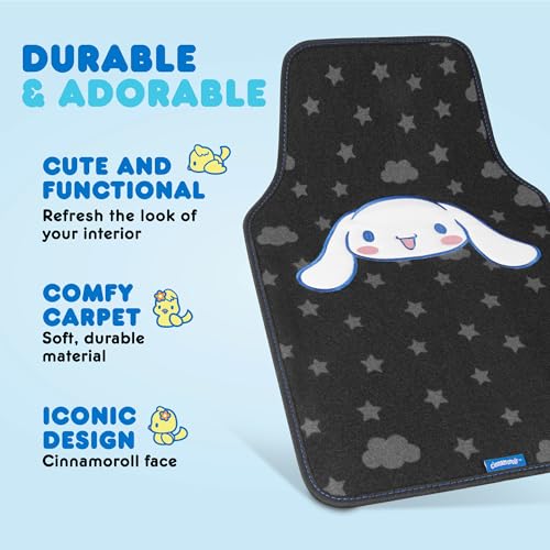 Cinnamoroll Carpet Car Floor Mats - Universal Fit for Cars, SUVs - Product Imagery
