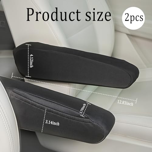 2PCS Arm Rest Cover for Car with Side Pocket,Breathable Cloth - Product Imagery