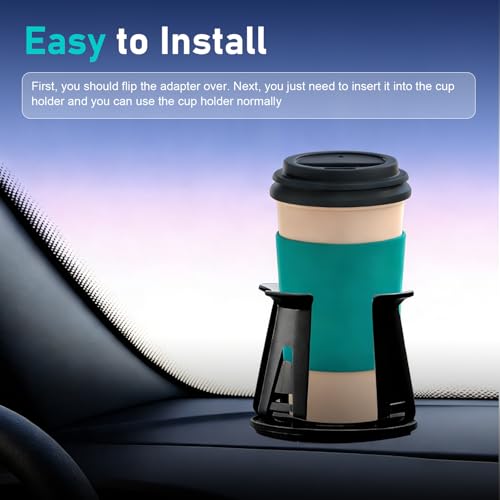 2PCS Car Cup Holder Insert, Upgraded Cup holder Insert for Car - Product Imagery