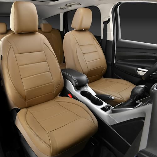 CAR PASS Piping Leather Seat Cover,Universal FIT with Composite - Product Imagery