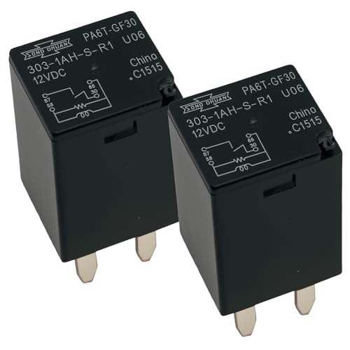 2Pcs 303-1AH-S-R1 U06 PA6T-GF30 12VDC 20A Automotive Relay - Product Imagery