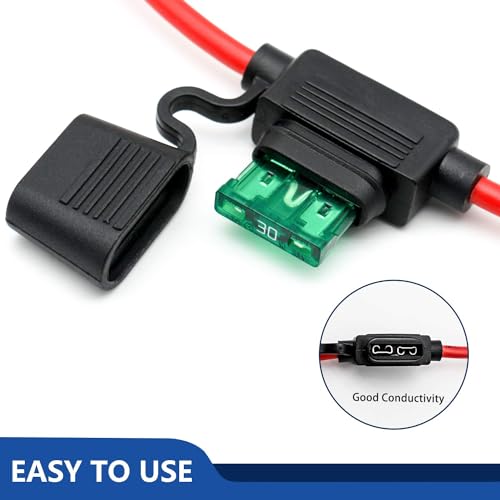 12 AWG Inline Fuse Holder - 12 Gauge Fuse Holder for 30A Blade - Product Imagery