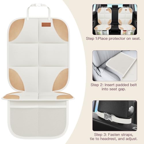 SMART ELF 2 Pack in Gift Box Car Seat Protector (Beige Brown) - Product Imagery